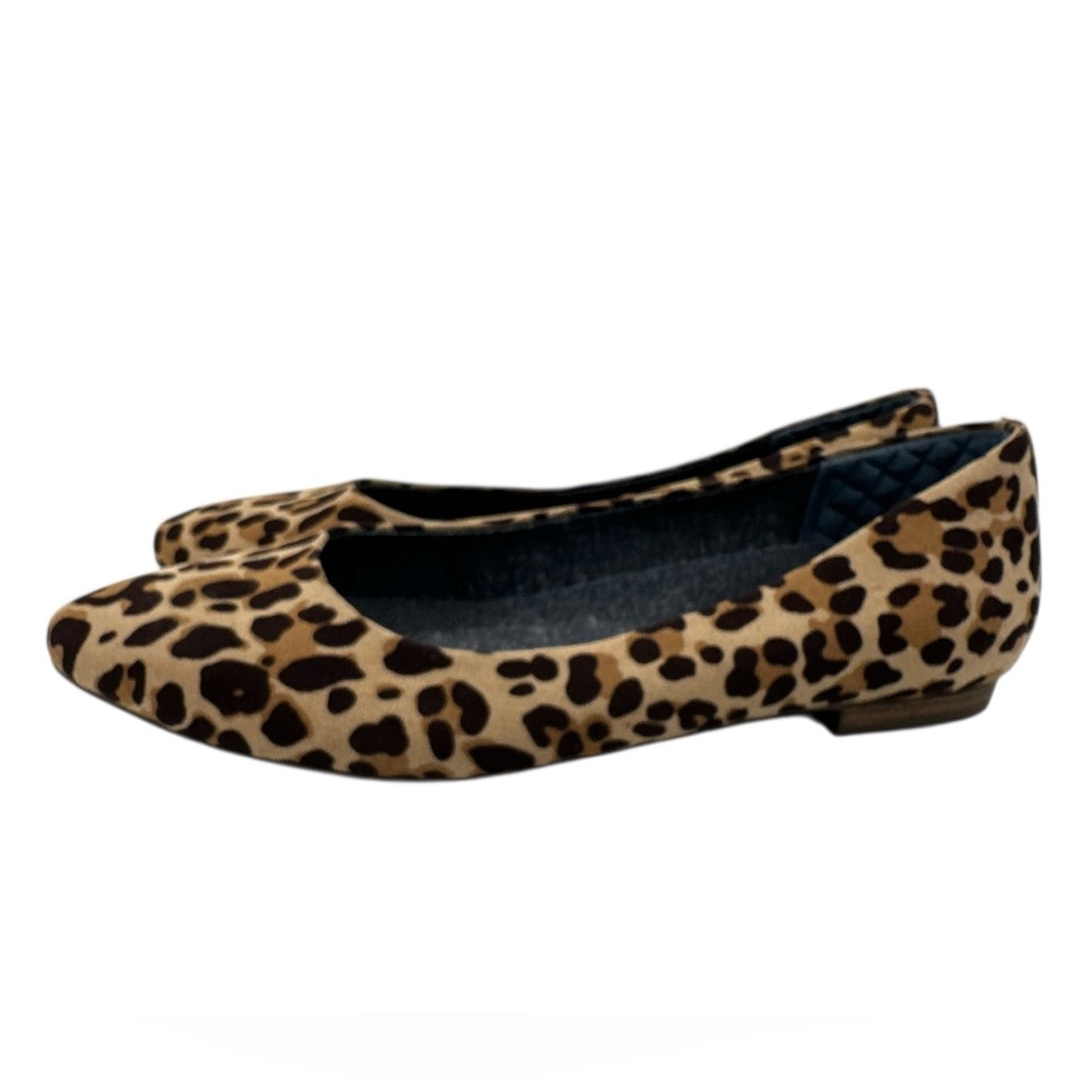 Dr. Scholls Be Free Leopard Print Slip On Flats Energy Technology Comfort 7.5 M